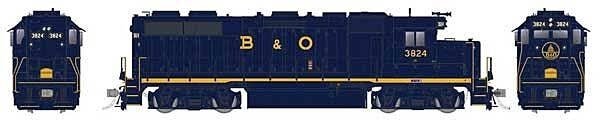 EMD GP38 Low Nose - Sound and DCC -- Baltimore & Ohio 3824 (blue, yellow), HO, Rapido Trains Inc 38507