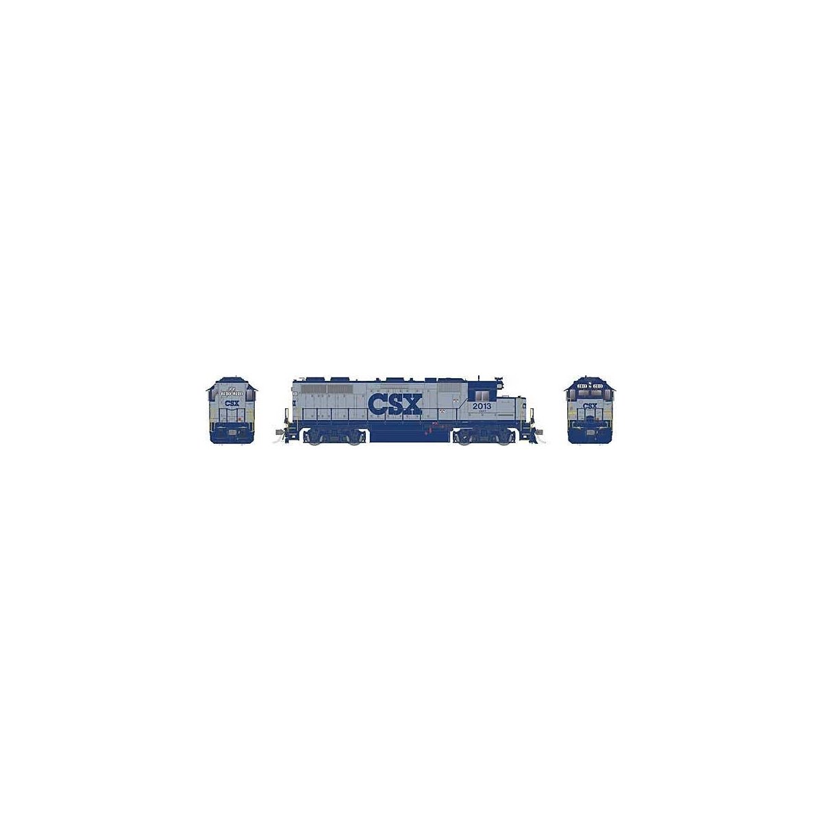 EMD GP38 Low Nose - Sound and DCC -- CSX 2013 (gray, blue cab trim and lettering), HO, Rapido Trains Inc 38511