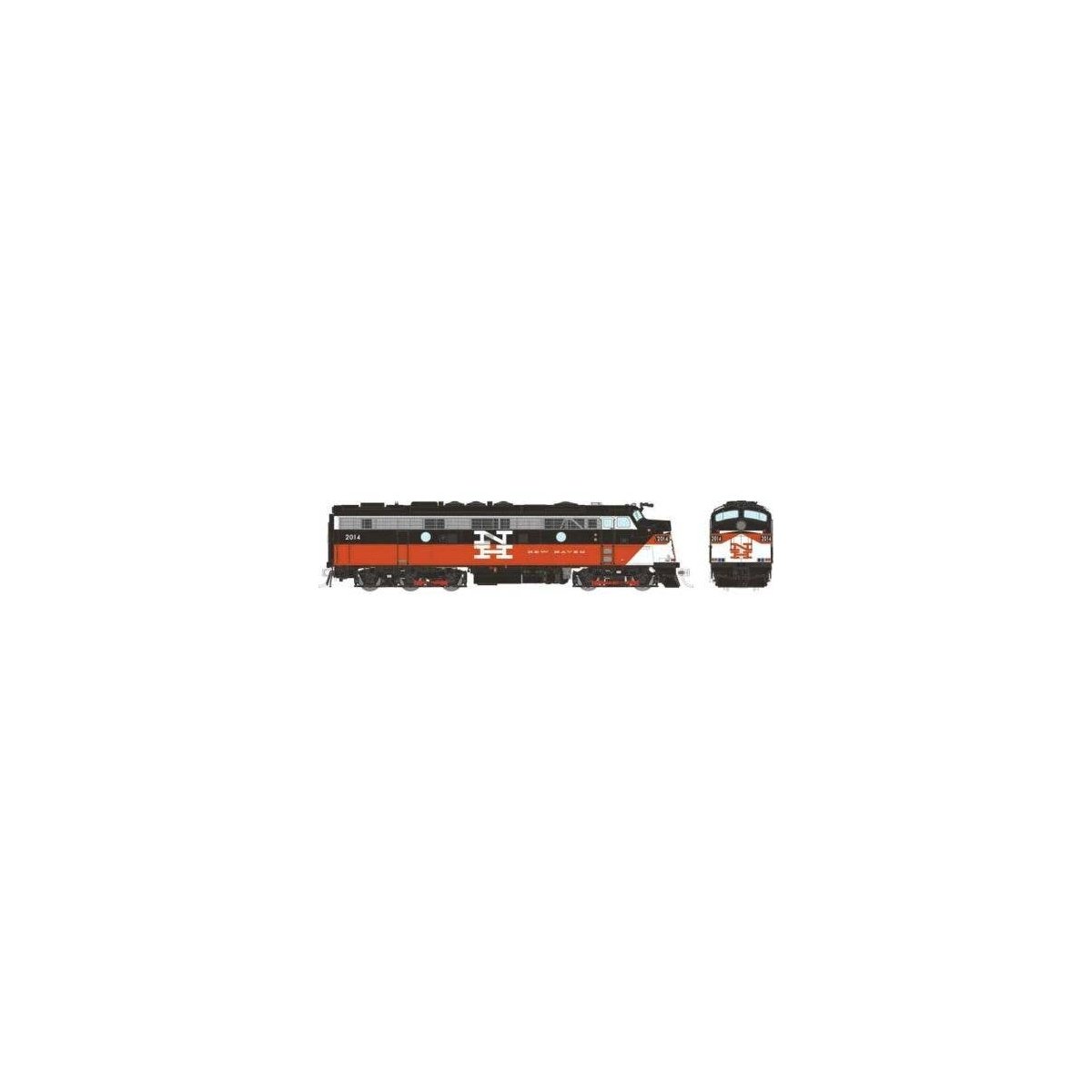 EMD FL9 Rebuilt/Modernized Version - Sound and DCC -- Connecticut DOT 2016 (black, red, white, McGinnis Lettering), HO, Rapido T