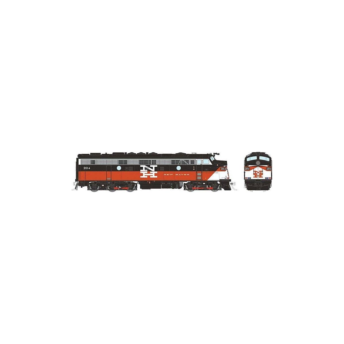 EMD FL9 Rebuilt/Modernized Version - Sound and DCC -- Connecticut DOT 2026 (black, red, white, McGinnis Lettering), HO, Rapido T