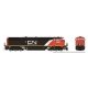 GE Dash 8-40CM - Sound and DCC -- Canadian National 2429 (black, white, red, Website Logo), HO, Rapido Trains Inc 24508