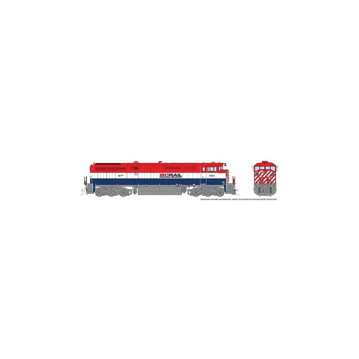 GE Dash 8-40CM - Sound and DCC -- British Columbia Railway 4607 (red, white, blue), HO, Rapido Trains Inc 24515