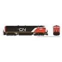 GE Dash 8-40CM - Sound and DCC -- Canadian National 2400 (black, white, red, Website Logo), HO, Rapido Trains Inc 24507