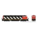GE Dash 8-40CM - Sound and DCC -- Canadian National 2417 (Stripes Scheme, black, white, red), HO, Rapido Trains Inc 24503