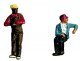 Contemporary Diesel Engineer/Fireman Set pkg(2) -- Slouching & Leaning, HO, Labelle Industries 7009