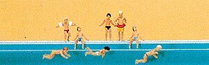 Recreation & Sports -- Children at the Pool, N, Preiser Kg 79091