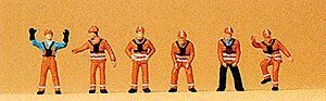 Railroad Personnel -- 1989 Shunters pkg(6), N, Preiser Kg 79062