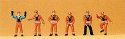 Railroad Personnel -- 1989 Shunters pkg(6), N, Preiser Kg 79062