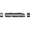 Rebuilt EMD E8A with Head-End Power HEP - LokSound & DCC -- Metro North 497 (Ex-Amtrak Phase II, silver, red, blue, white, black