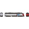 Rebuilt EMD E8A with Head-End Power HEP - LokSound & DCC -- Amtrak 499 (Phase I silver, red, blue, white, black Large Arrow Logo