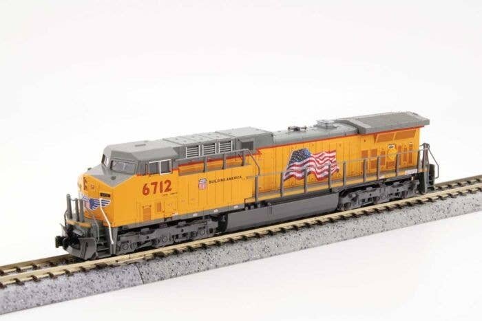 GE AC4400CW Low Numberboards - Sound and DCC -- Union Pacific 6712 (Armour Yellow, gray, No Flag), N, Kato USA Inc 1767039S