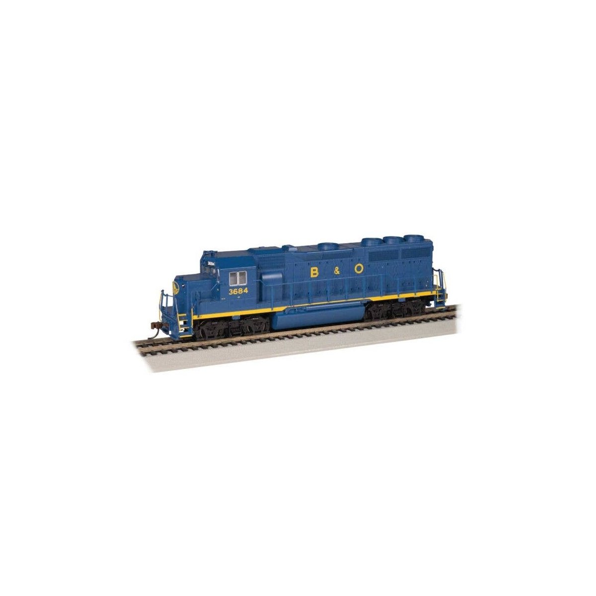 EMD GP40 - Sound and DCC - Sound Value -- Baltimore & Ohio 3684 (blue, yellow), HO, Bachmann Industries 66308