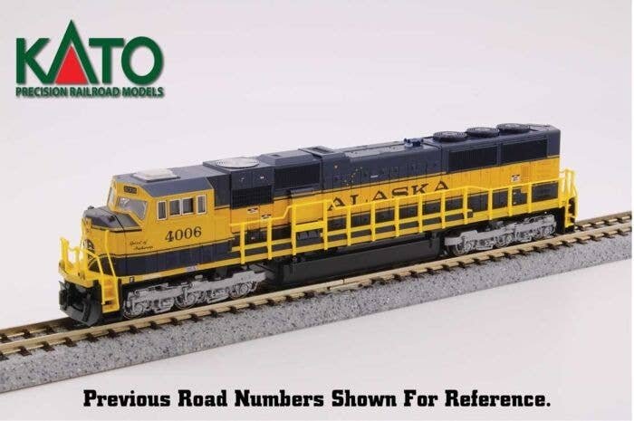 EMD SD70MAC w/Nose Headlight - Sound and DCC -- Alaska Railroad 4015 Spirit of North Pole (blue, yellow), N, Kato USA Inc 176641
