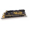 EMD GP40 - Sound and DCC -- Denver & Rio Grande Western 3088 (black, Aspen Gold, Large Flying Grande), HO, Bachmann Industries 6