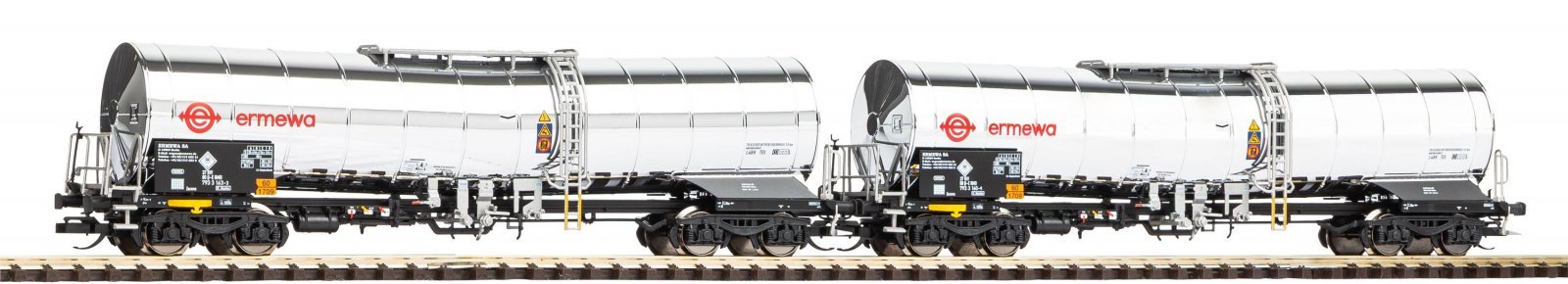 TT-2-Piece Set Chemical Tank Car Ermewa VI, TT, PIKO 47683