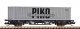 Container car w/40' PIKO cont. IV, TT, PIKO 47726