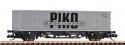 Container car w/40' PIKO cont. IV, TT, PIKO 47726