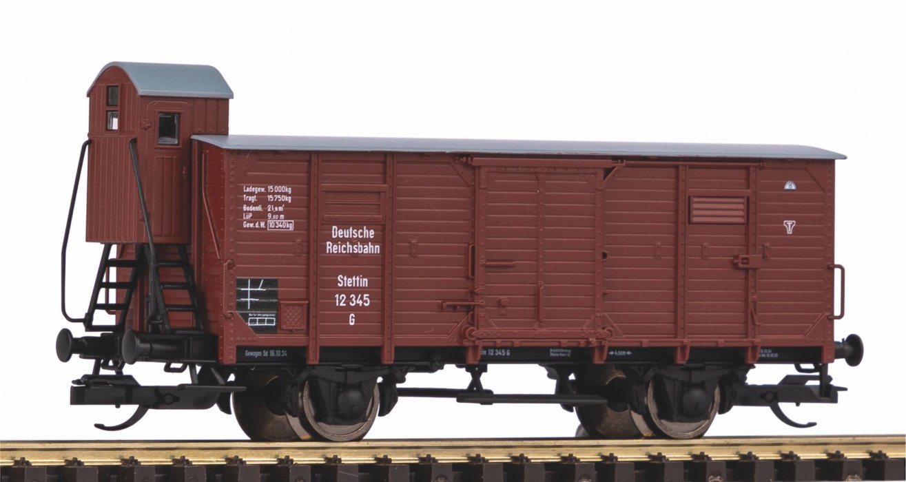 TT Covered Freight Car G02 DRG II with Brakeman's Cab, TT, PIKO 47766