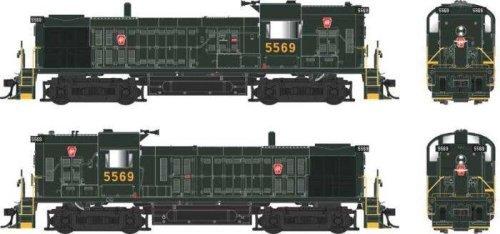 Alco RS3 Hammerhead High Hood - ESU LokSound and DCC -- Pennsylvania Railroad 5569 (No Trainphone Antenna, Brunswick Green, Smal
