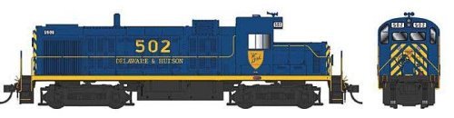 Alco D&H RS3m Chop Nose - LokSound 5 & DCC -- Delaware & Hudson 502 (solid blue, yellow), HO, Bowser Manufacturing Co. 25368