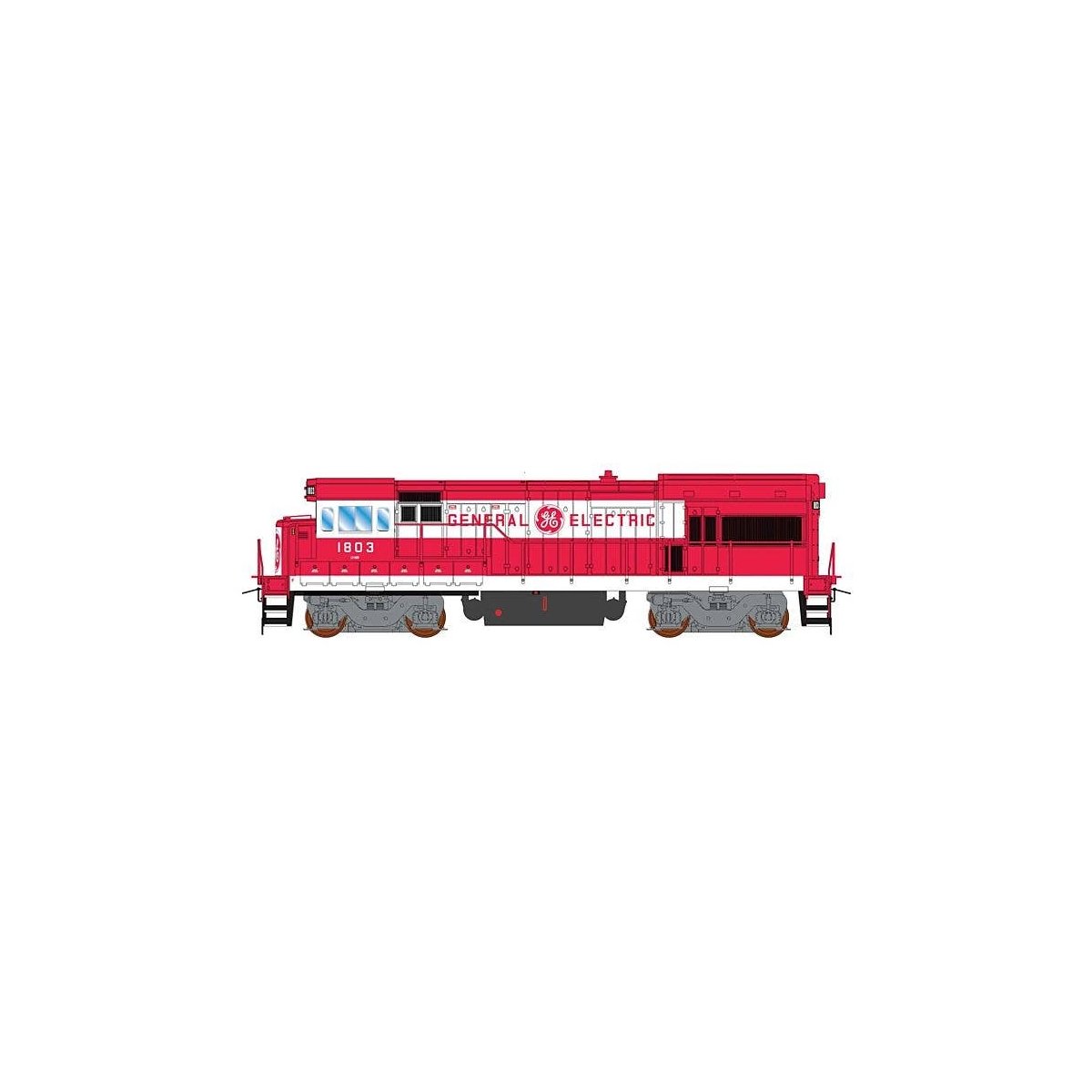GE U18B - Sound and DCC -- General Electric (red, white), HO, Intermountain Railway Company 49495S