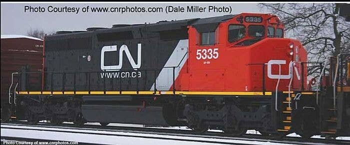 GMD SD40-2W - LokSound 5 and DCC -- Canadian National 5335 (black, red, white, Website Noodle Logo), HO, Bowser Manufacturing Co