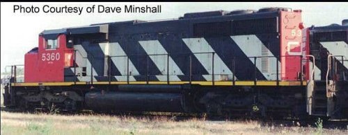 GMD SD40-2W - LokSound 5 and DCC -- Canadian National 5355 (Sergeant Stripes, black, white, red, No Dynamics), HO, Bowser Manufa