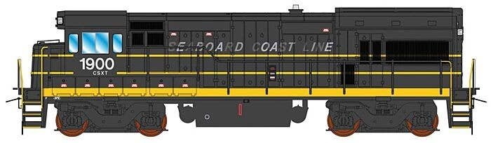GE U18B - LokSound and DCC -- CSX (Patched Ex-SCL, black, yellow), HO, Intermountain Railway Company 49484S