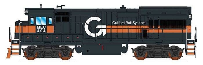 GE U18B - LokSound and DCC -- Guilford Rail System MEC (gray, orange, white), HO, Intermountain Railway Company 49479S