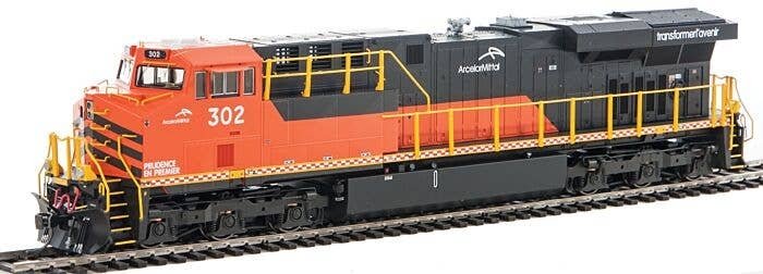 GE ES44AC w/LokSound & DCC -- ArcelorMittal (black, red), HO, Intermountain Railway Company 49733S
