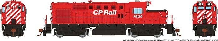 MLW-CP RS-18u - LokSound and DCC -- Canadian Pacific 1837 (Action Red, white, black, No Multimark Logo), HO, Rapido Trains Inc 3
