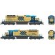 GMD SD40-2 - LokSound 5 and DCC - Executive Line -- Ontario Northland 1731 (yellow, blue, Chevron Logo), HO, Bowser Manufacturin