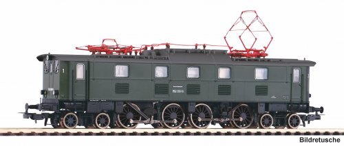 Electric Locomotive BR E52 DB III, black chassis + DSS PluX22, HO, PIKO 51831