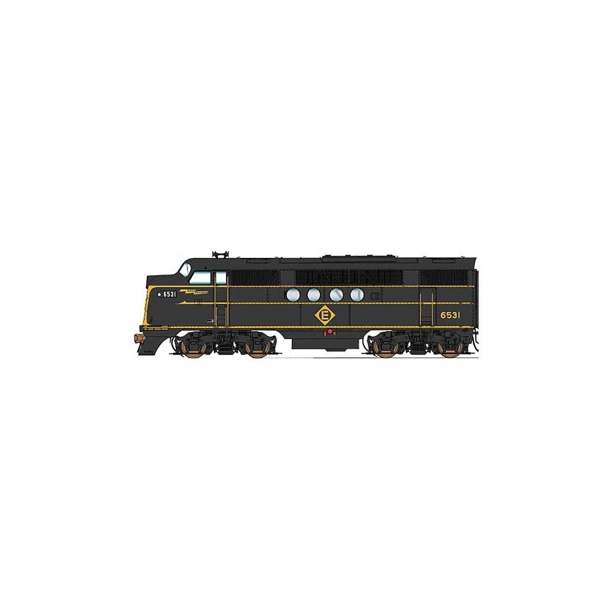 EMD FT A-B Set w/DCC -- Erie Lackawanna (black, yellow), HO, Intermountain Railway Company 49234