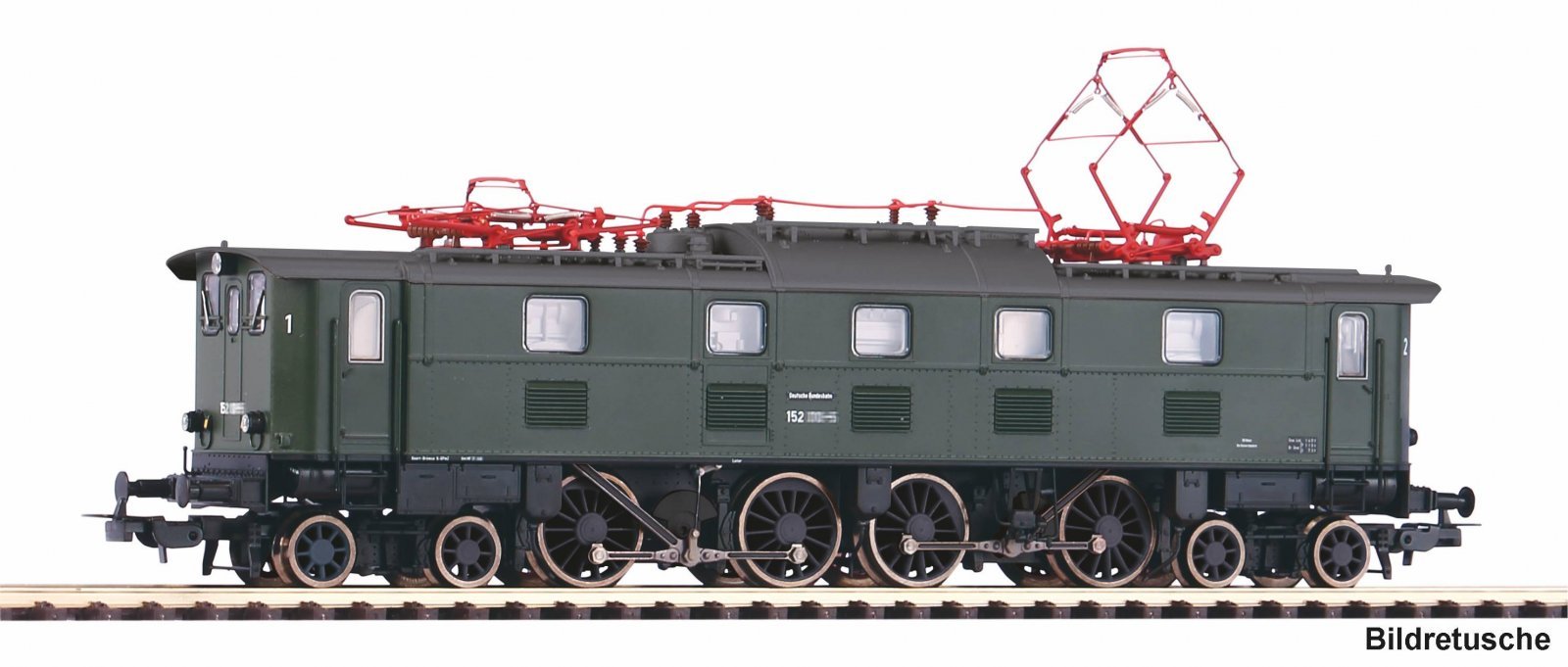 ~Electric Locomotive/Sound BR E52 DB III, black chassis + PluX22 Dec., HO, PIKO 51833