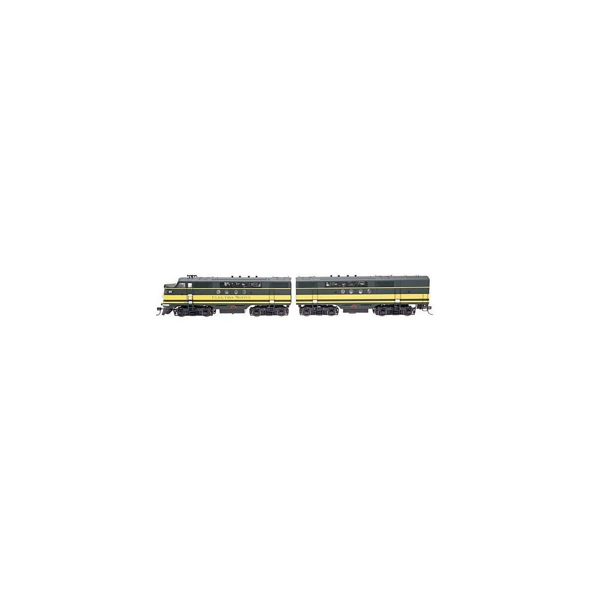 EMD FTA-B Set w/DCC -- EMD (Demonstrator Scheme, green, yellow), HO, Intermountain Railway Company 49298
