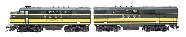EMD FTA-B Set w/DCC -- EMD (Demonstrator Scheme, green, yellow), HO, Intermountain Railway Company 49298