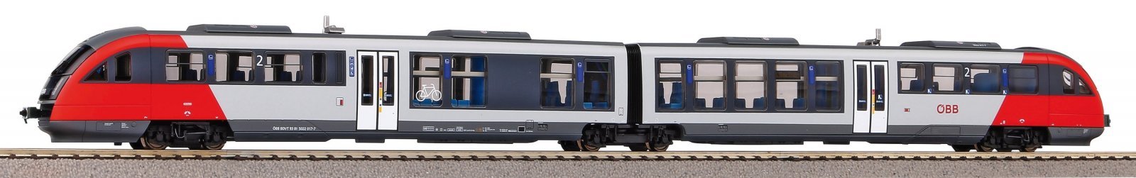 ~ Desiro diesel railcar Rh 5022 ÖBB V, incl. mfx-compatible decoder, HO, PIKO 52292