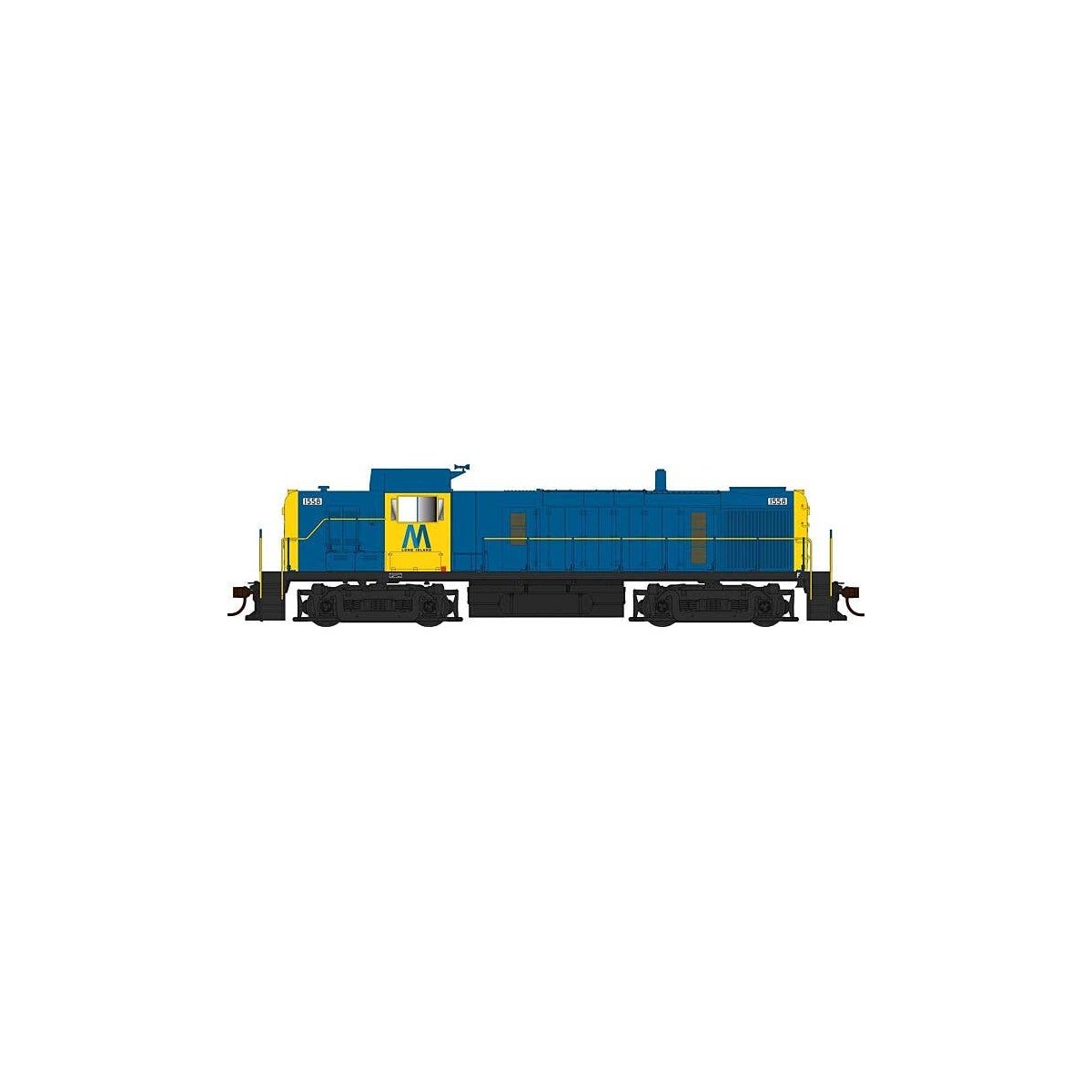 Alco RS3 - LokSound & DCC -- Long Island Rail Road 1558 (blue, yellow, MTA M Logo), HO, Bowser Manufacturing Co. 25292