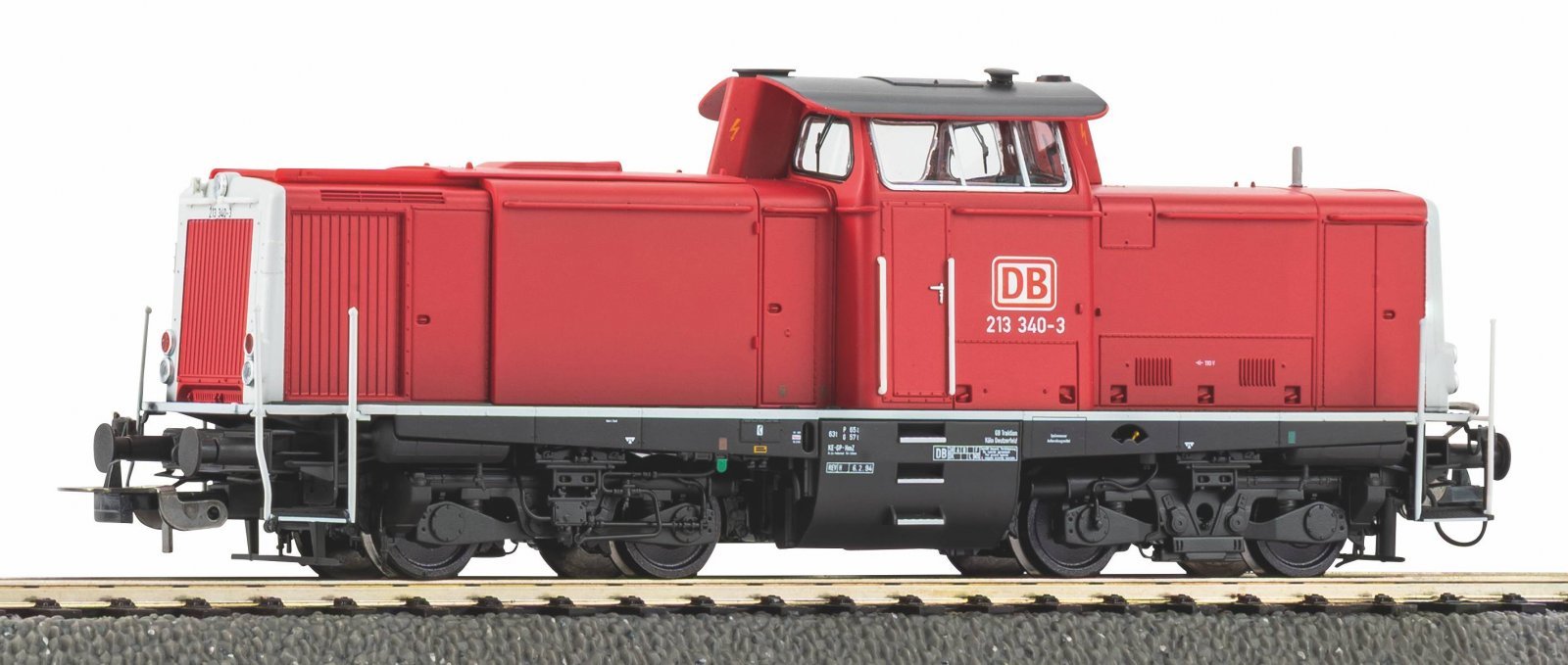 ~Diesel Locomotive/Sound BR 213 orient red DB AG V + PluX22 Dec., HO, PIKO 52338
