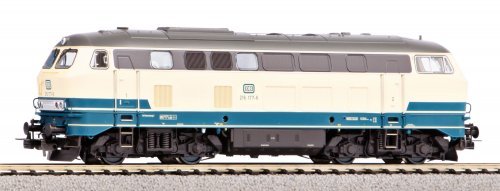 Diesel Locomotive BR 216 DB IV blue-beige, HO, PIKO 52408