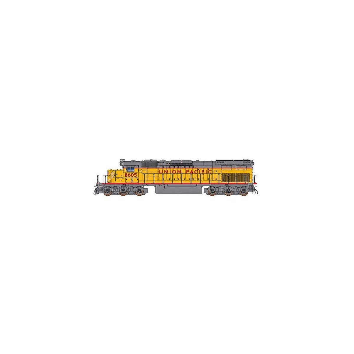 EMD SD40T-2 Tunnel Motor w/LokSound & DCC -- Union Pacific (Armour Yellow, gray, red), HO, Intermountain Railway Company 49406S