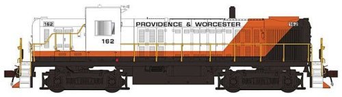 Alco RS3 Phase I - LokSound 5 and DCC -- Providence & Worchester 162 (white, brown, orange), HO, Bowser Manufacturing Co. 25555