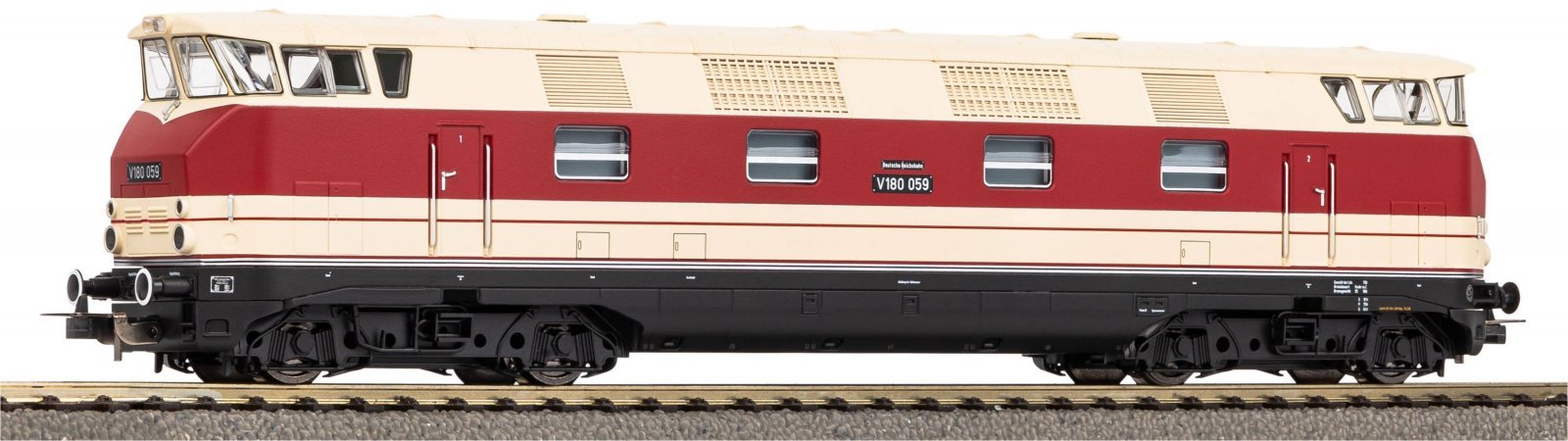 Sound Diesel Locomotive V 180 DR III GFK AC Version, incl. PIKO Sound Decoder, HO, PIKO 52583
