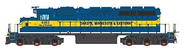 EMD SD40-2 w/LokSound & DCC -- Dakota, Minnesota & Eastern (blue, yellow), HO, Intermountain Railway Company 49384S