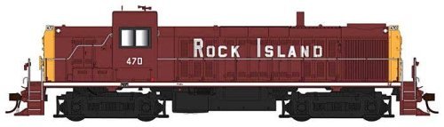 Alco RS3 Phase I - LokSound 5 and DCC -- Rock Island 473 (maroon, yellow, white), HO, Bowser Manufacturing Co. 25572