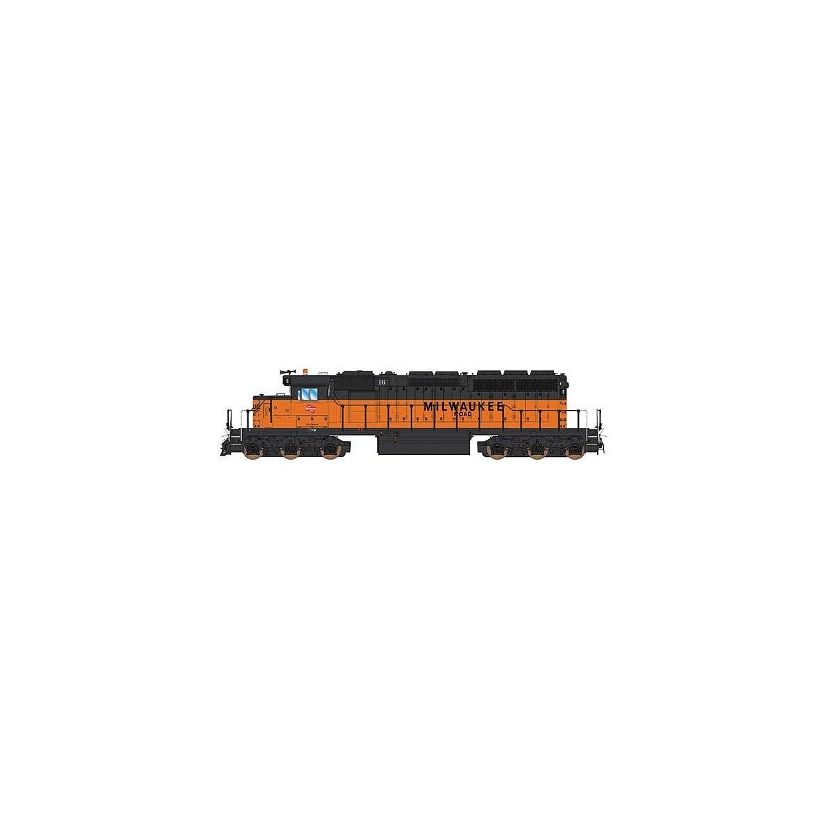 EMD SD40-2 w/LokSound & DCC -- Milwaukee Road (orange, black), HO, Intermountain Railway Company 49389S