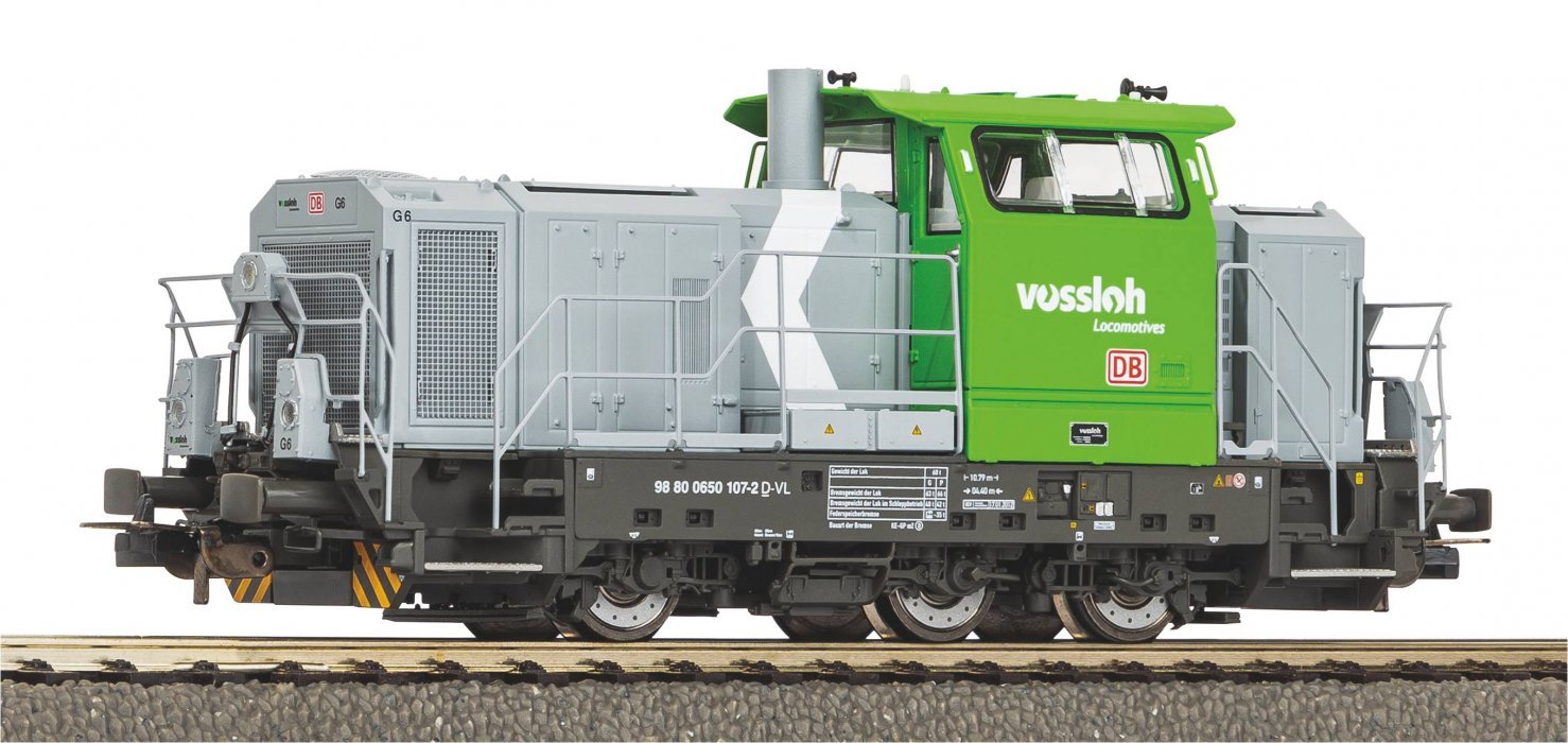 Diesel Locomotive Vossloh G6 DB AG VI (CUMMINS) AC Version, HO, PIKO 52671
