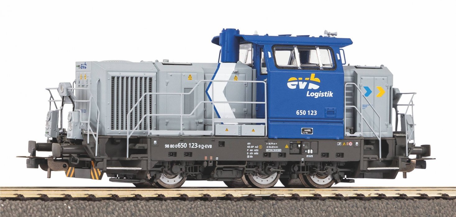Diesel Locomotive Vossloh G6 EVB VI (MTU) AC Version, HO, PIKO 52673