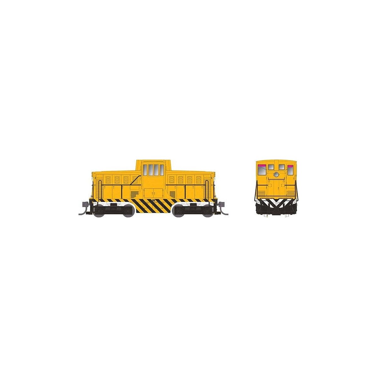 GE 44-Tonner - Sound and DCC -- Painted, Unlettered (yellow, black), HO, Rapido Trains Inc 48534